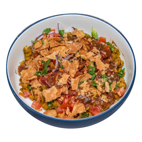 Chana Papri Chaat without Yogurt (v)